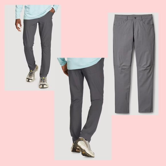 Eddie Bauer Men's Switch Five-Pocket Slim Pant, Dark Smoke, Size 36x32 - Picture 5 of 5